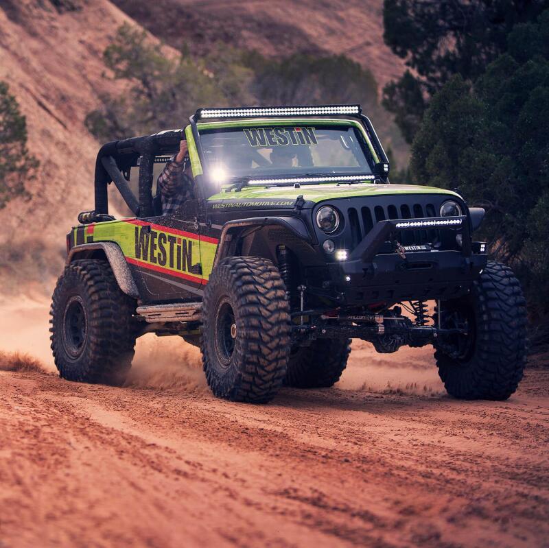 Westin Textured Black Tube Fenders (FRONT): Jeep Wrangler (07-17) / Wrangler JK (18)