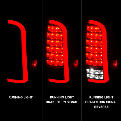 ANZO Full LED Tail Lights w/ Light Bar Sequential Black Housing Clear Lens | Toyota Tacoma (05-15) (311427)