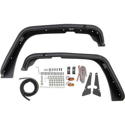 Westin Textured Black Tube Fenders (FRONT): Jeep Wrangler (07-17) / Wrangler JK (18)