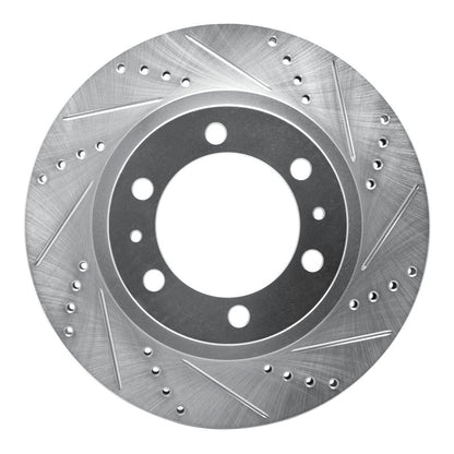 DuraForce Front Drilled & Slotted Silver Brake Rotor | Toyota Tacoma (05-23) (631-76128R)