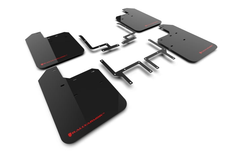 Rally Armor UR Mud Flaps | Jeep Wrangler JL (18-25) (MF124-UR-BLK-RD)
