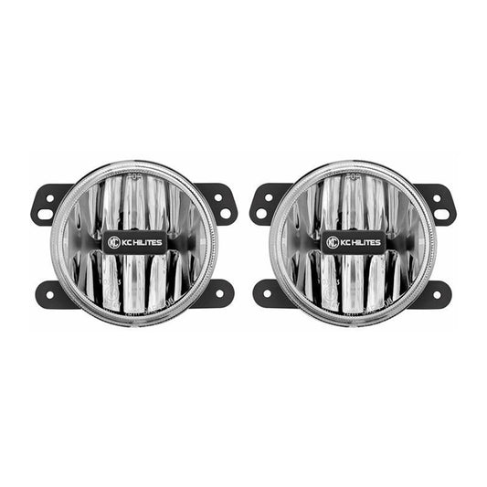 KC HiLiTES 4" Gravity LED G4 SAE Fog Lights (F&R): Jeep Wrangler JK 2010-2018