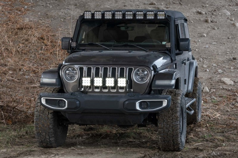 Diode Dynamics SS5 4-Pod CrossLink Grille Lightbar Kit Pro White (F&R): Jeep Wrangler JL 2018-26 / Gladiator JT 2020-24