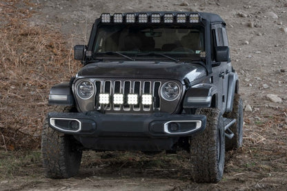 Diode Dynamics SS5 4-Pod CrossLink Grille Lightbar Kit Pro White (F&R): Jeep Wrangler JL 2018-26 / Gladiator JT 2020-24