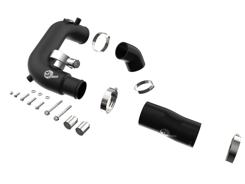 aFe BladeRunner Hot Charge Pipe 2.5" (FRONT): Jeep Wrangler JL 2018-2023 2.0L - Wrinkle Black