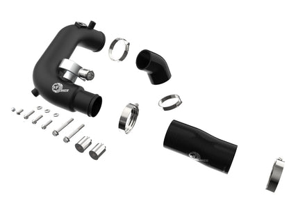 aFe BladeRunner Hot Charge Pipe 2.5" (FRONT): Jeep Wrangler JL 2018-2023 2.0L - Wrinkle Black