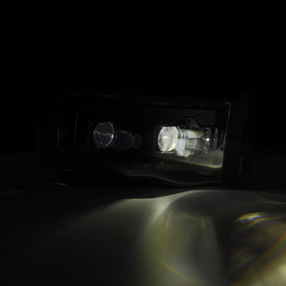 AlphaRex LUXX LED Projector Headlights (Alpha-Black): Dodge Ram 1500 (02-05) & 2500/3500 (03-05)