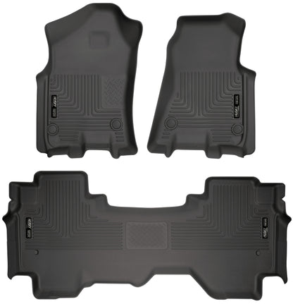 Husky Liners Black Weatherbeater Front and 2nd Seat Floor Liners: Ram 1500 2019-2024