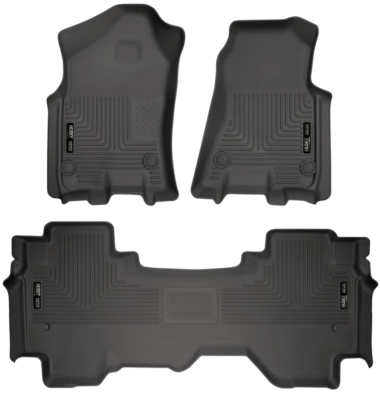 Husky Liners Black Weatherbeater Front and 2nd Seat Floor Liners: Ram 1500 2019-2024
