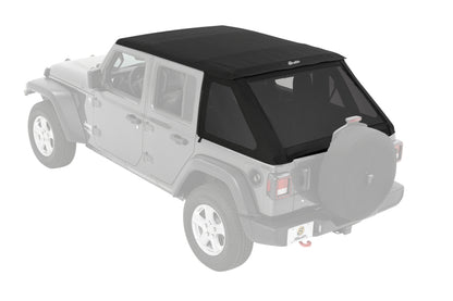Bestop Trektop Soft Top Premium Black Twill (F&R): Jeep Wrangler JL 2018-2025 2.0L Turbo/3.6L V6