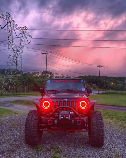 ORACLE Lighting High Powered ColorSHIFT 2.0 LED Headlights (FRONT): Jeep Wrangler (07-18) - Black