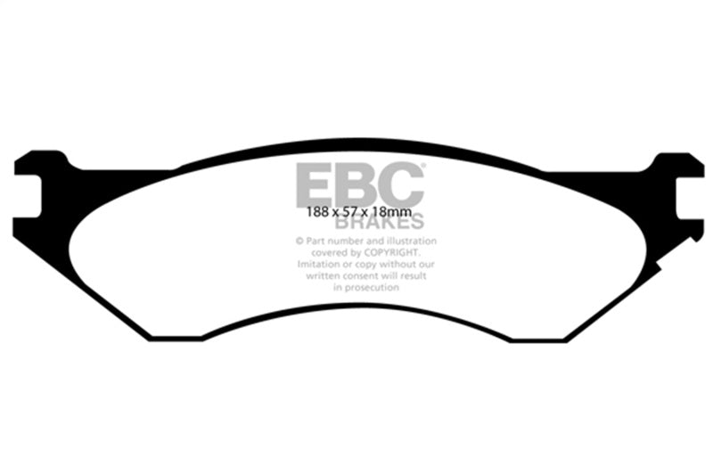 EBC Greenstuff Rear Brake Pads: Dodge Ram SRT10 2004 - 2006