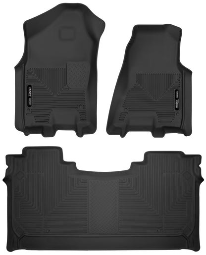 Husky Liners Black X-Act Contour Front and Second Seat Floor Liners: Ram 1500 2019-2024