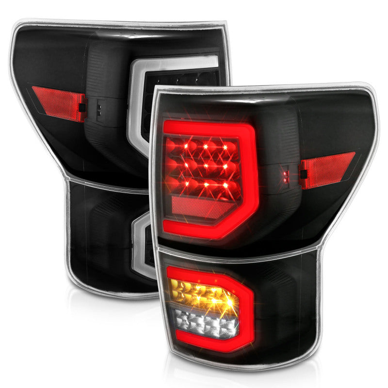 ANZO LED Tail Light Assembly Black Housing w/ Clear Lens Pair | Toyota Tundra (07-13) (311336)