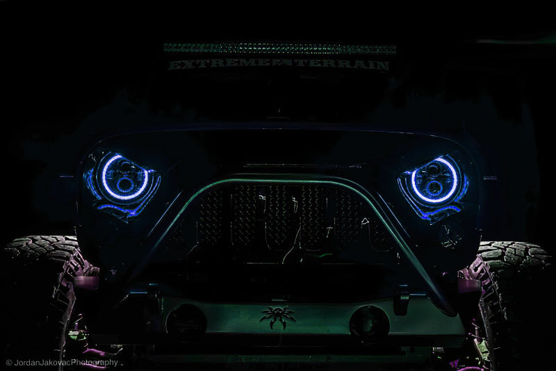 ORACLE Lighting 7in High Powered LED Headlights (FRONT): Jeep Wrangler / Wrangler JK (07-18) - Black