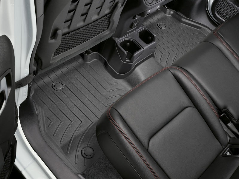 WeatherTech FloorLiner Rear Floor Mats (Black): Jeep Gladiator 2020 - 2025