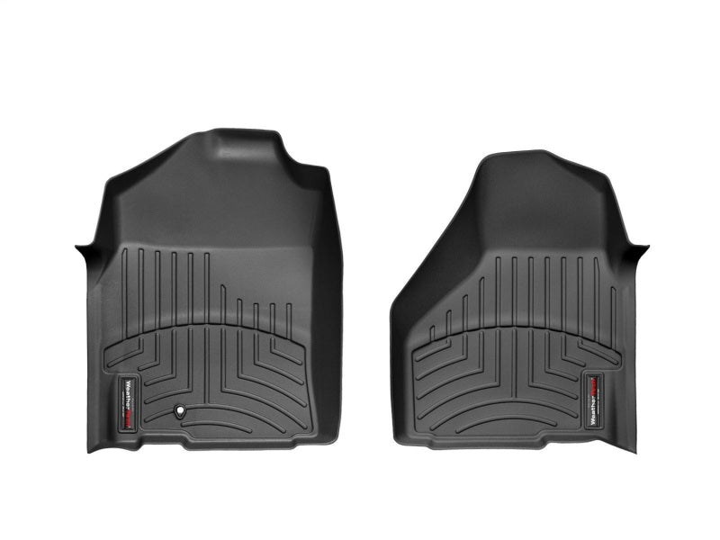 WeatherTech FloorLiner Floor Mats (FRONT): Dodge Ram Regular Cab (09-18) - Black