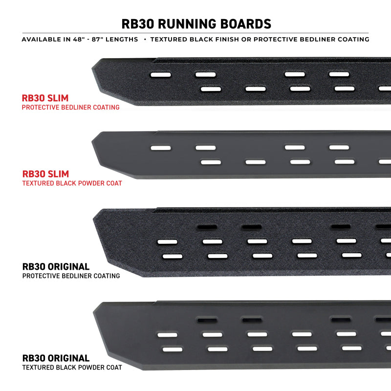 Go Rhino 48in RB30 Running Boards | Jeep Wrangler JK / JL (07-25) (69600048PC)