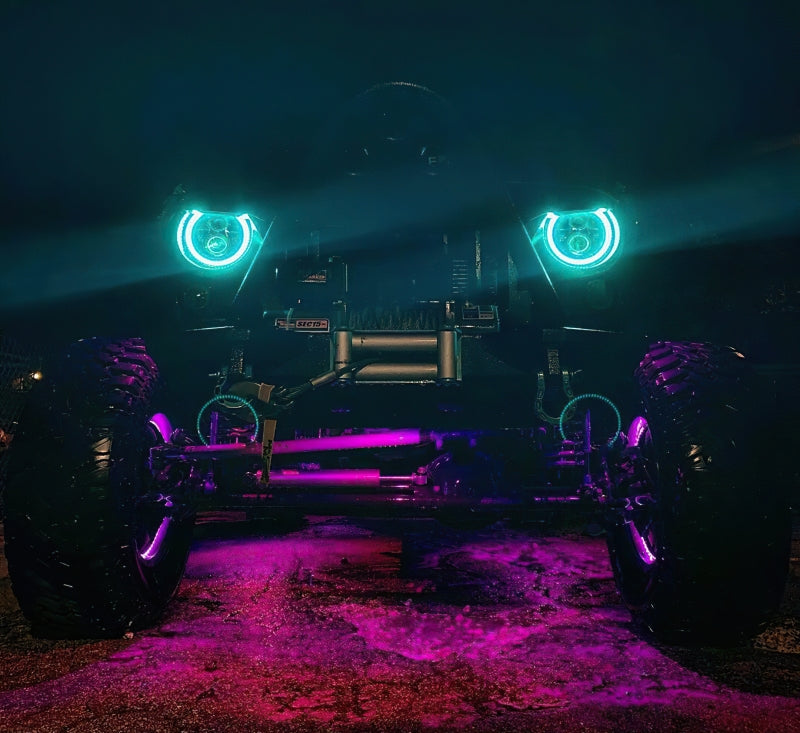 ORACLE Lighting High Powered ColorSHIFT 2.0 LED Headlights (FRONT): Jeep Wrangler (07-18) - Black