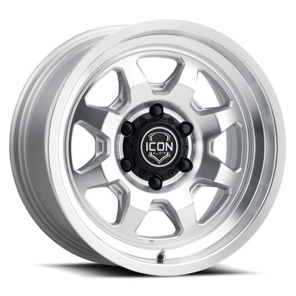 ICON 17 X 8.5 6 X 5.5 0mm Offset 4.75in BS Silver Machined | Ford Bronco (21-26) (8117858347SM)