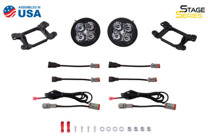 Diode Dynamics SS3 Pro Type M White SAE Fog Kit (F&R): Fits Chrysler / Dodge / Jeep (05-24)