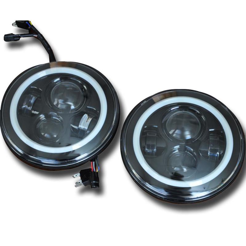 DV8 Offroad LED Projector Headlights: Jeep Wrangler JK 2007-2018