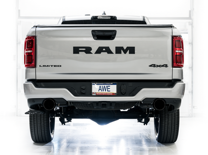 AWE Tuning 0FG Catback Exhaust Diamond Black Tips (REAR): Ram 1500 2025 3.0L Hurricane