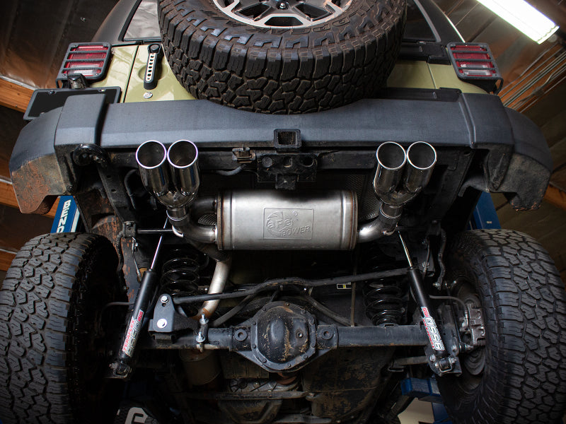 aFe Rebel Series 2.5" Axle-Back Exhaust Polished Tips (REAR): Jeep Wrangler JK 2007-2018 3.8/3.6L