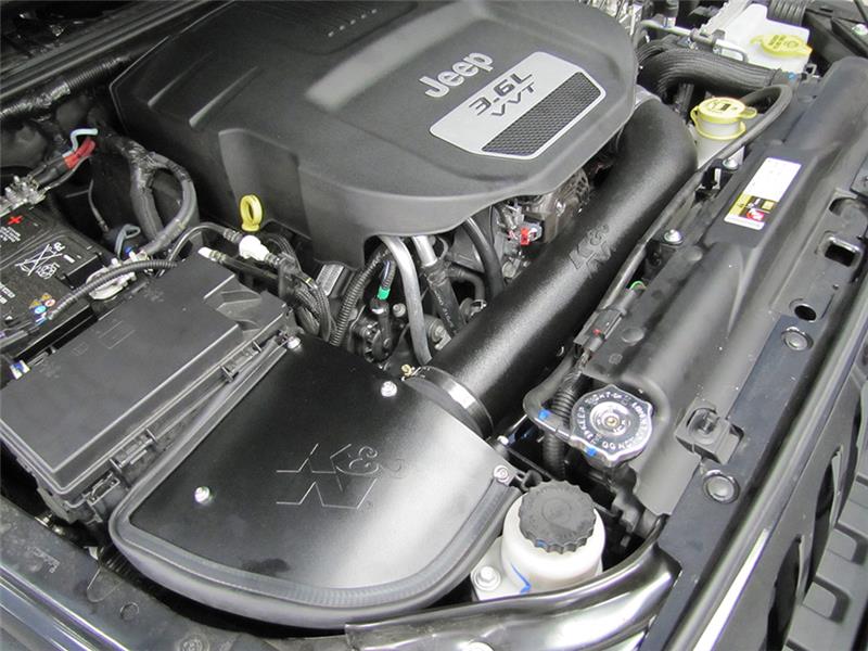 K&N 63 Series Cold Air Intake: Jeep Wrangler 3.6L V6 2012-2018