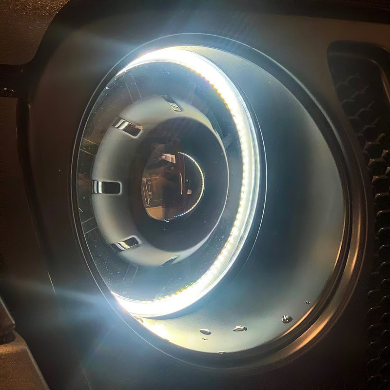 Oracle Lighting Bi-LED Projector Headlights Matte Black: Jeep Wrangler (18-24) / Gladiator (20-24)