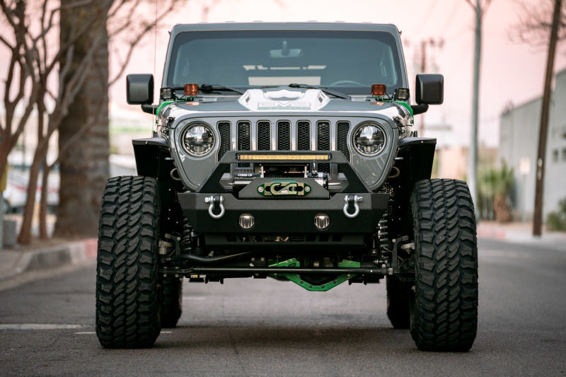 DV8 Offroad Primer Black Heat Dispersion Hood: Jeep Wrangler (18-21) / Gladiator (20-21)