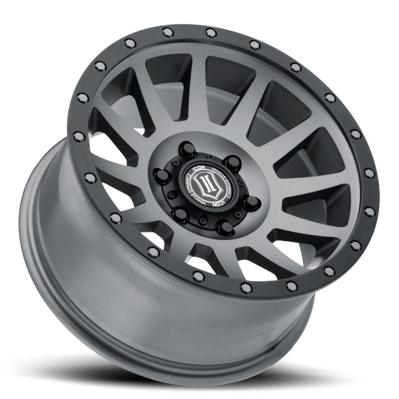ICON Compression 17x8.5 6x5.5 0mm Offset 4.75in BS Titanium Wheel | Ford Bronco (21-26) (2017858347TT)