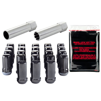 McGard SplineDrive Tuner Wheel Lock Kit M14x1.5 22mm Hex w/Tool (Cone): Jeep JL - Black