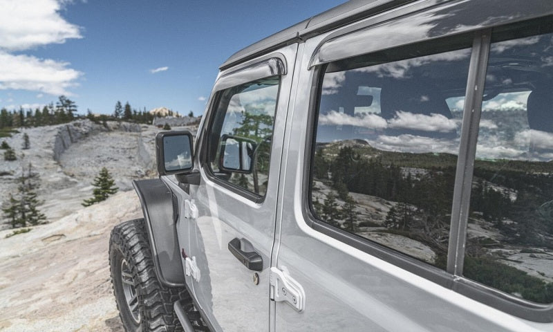 AVS Ventvisor Outside Mount Window Deflectors (4PC): Jeep Wrangler / Gladiator (18-25)