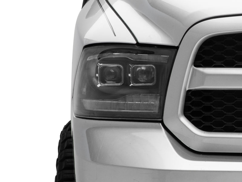 Raxiom Black LED Projector Headlights w/ Switchback (F&R): Dodge Ram / Ram 1500 (02-18)