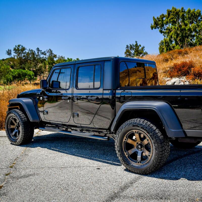 Westin Black PRO TRAXX 4 Oval Nerf Step Bars: Jeep Gladiator 2020-2024