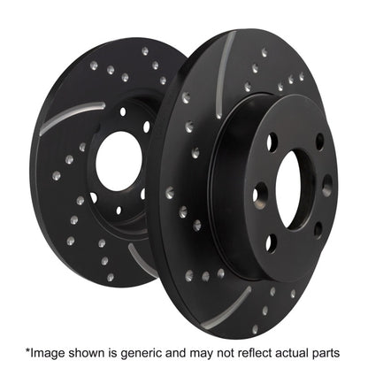 EBC GD Drilled & Slotted Rear Brake Rotors: Jeep Wrangler 2.0L Turbo 2018 - 2025 2.0T