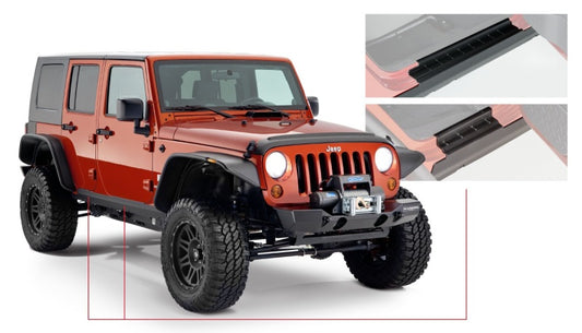 Bushwacker Trail Armor Rocker Panel & Sill Plate Cover: Jeep Wrangler Unlimited (07-18) - Black