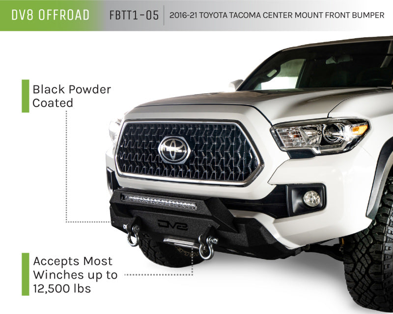 DV8 Offroad Center Bumper | Toyota Tacoma (16-23) (FBTT1-05)
