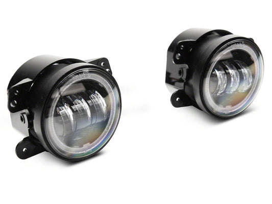 Raxiom Axial Series 4-In LED Fog Lights w/ RGB Halo: Fits Most Jeep Wrangler Models (2007-2018)