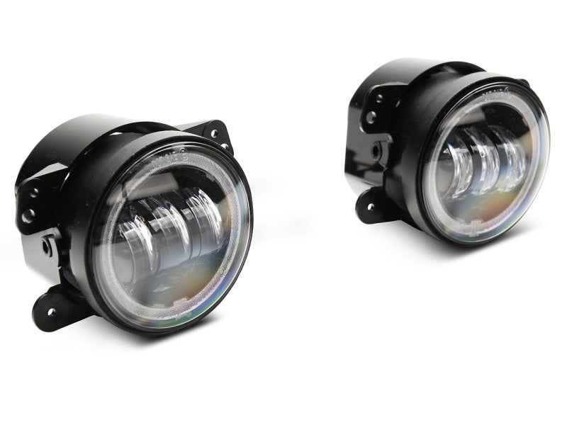 Raxiom Axial Series 4-In LED Fog Lights w/ RGB Halo: Fits Most Jeep Wrangler Models (2007-2018)