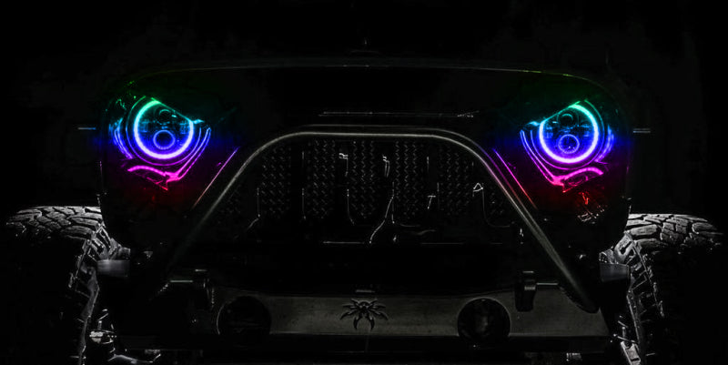 ORACLE Lighting ColorSHIFT 7in LED Headlights (FRONT): Jeep Wrangler (07-18) - Black