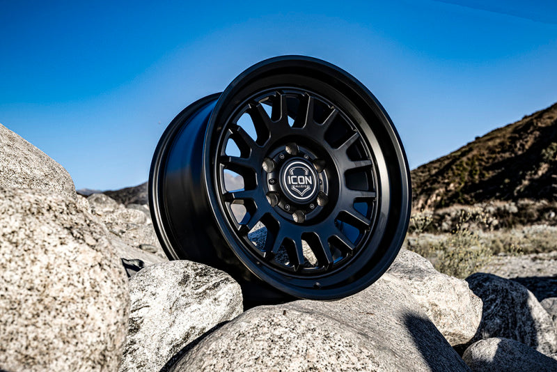 ICON Anza 17x8.5 6x5.5 0mm Offset Satin Black Wheel | Ford Bronco (21-26) (8217858347SB)