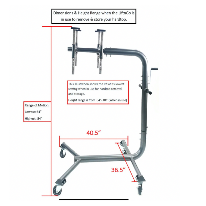 Bestop LIFTnGO Hardtop Removal & Storage Tool | Jeep Wrangler & Ford Bronco 4-Door (42840-01)