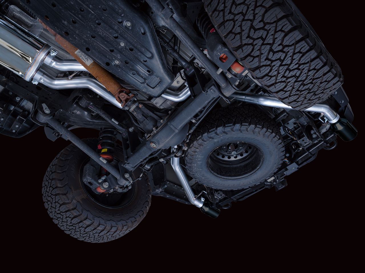 AWE Tuning SwitchPath™ Cat-Back Exhaust Diamond Black Tips Ford Ranger Raptor | 2024-26 (3025-33306)