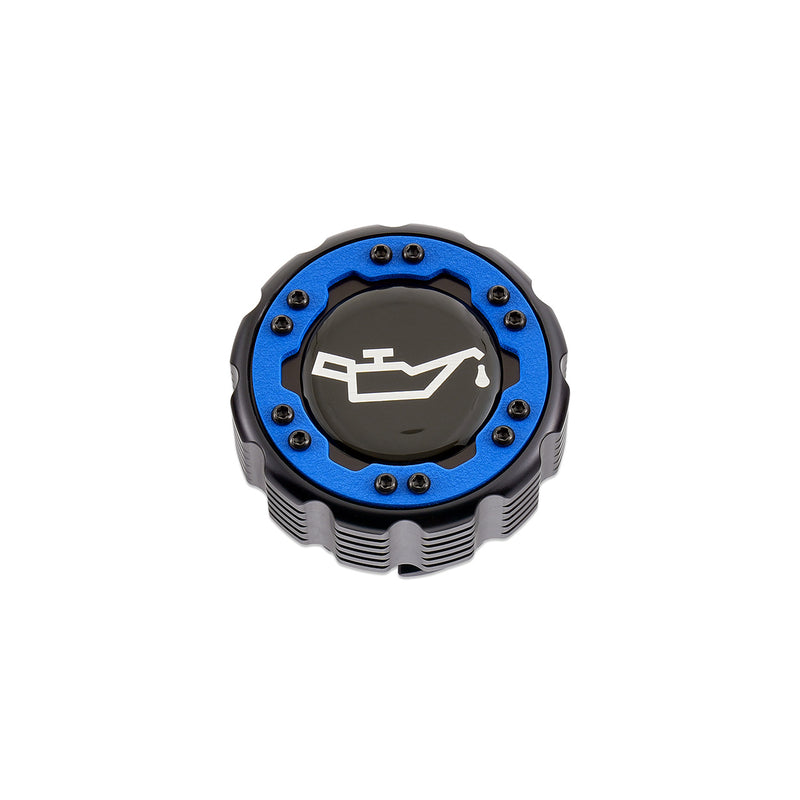 Beadlock Oil Cap w/ Blue Ring 21+ Bronco, 15+ F-150, 19+ Ranger, 22+ Maverick - IAG-ACC-F1090BKBL image 5