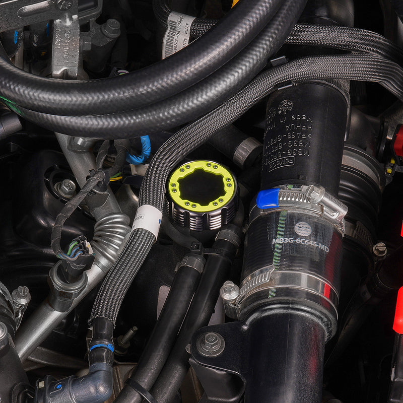 Beadlock Oil Cap Neon Yellow Ring 21+ Bronco 15+ F-150 19+ Ranger 22+ Maverick - IAG-ACC-F1090BKNY image 4