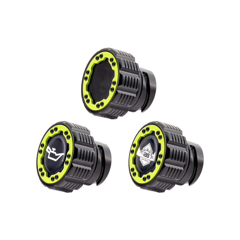 Beadlock Oil Cap Neon Yellow Ring 21+ Bronco 15+ F-150 19+ Ranger 22+ Maverick - IAG-ACC-F1090BKNY image 5