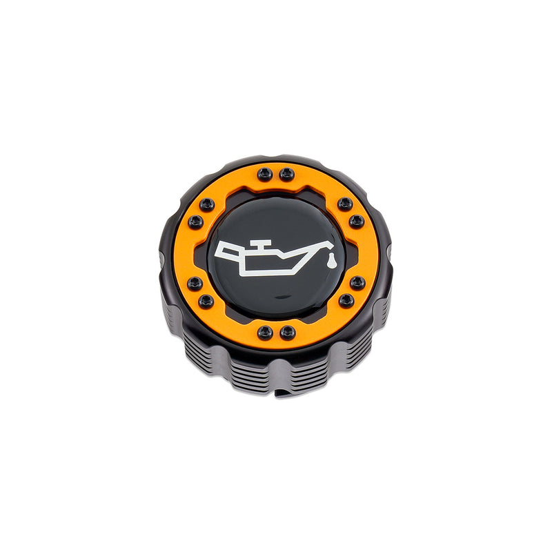 Beadlock Oil Cap w/ Orange Ring 21+ Bronco, 15+ F-150, 19+ Ranger, 22+ Maverick - IAG-ACC-F1090BKOR image 5