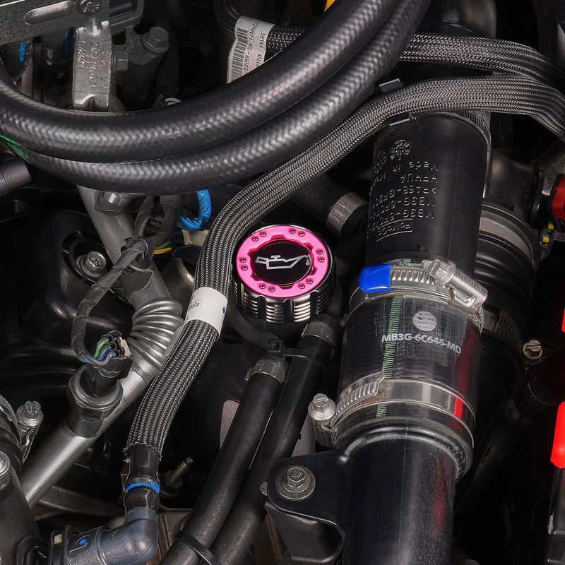 Beadlock Oil Cap w/ Pink Ring 21+ Bronco, 15+ F-150, 19+ Ranger, 22+ Maverick - IAG-ACC-F1090BKPK image 4